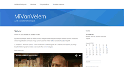 Desktop Screenshot of mivanvelem.hu